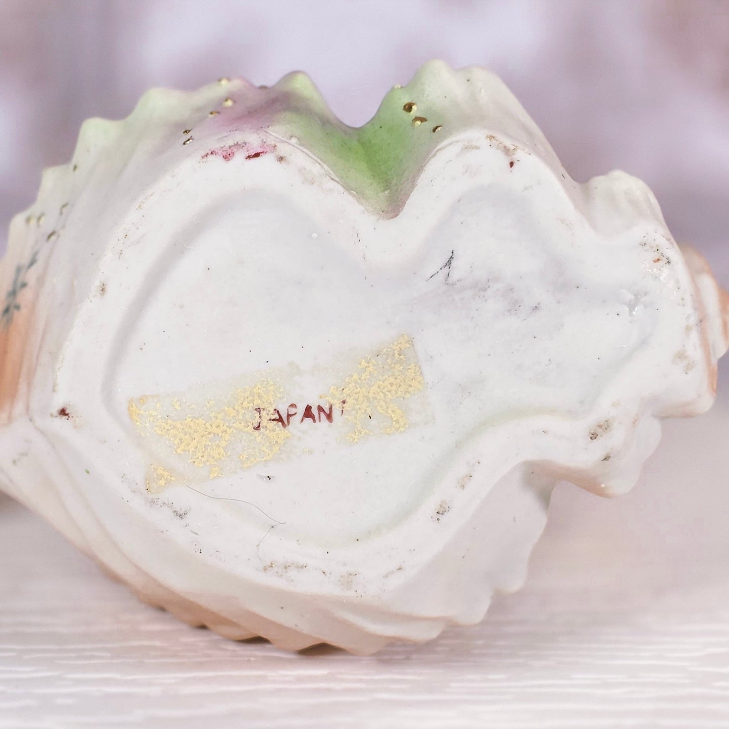 Vintage Japanese Porcelain Cherub Planter | Hand-Painted Pastel Decor
