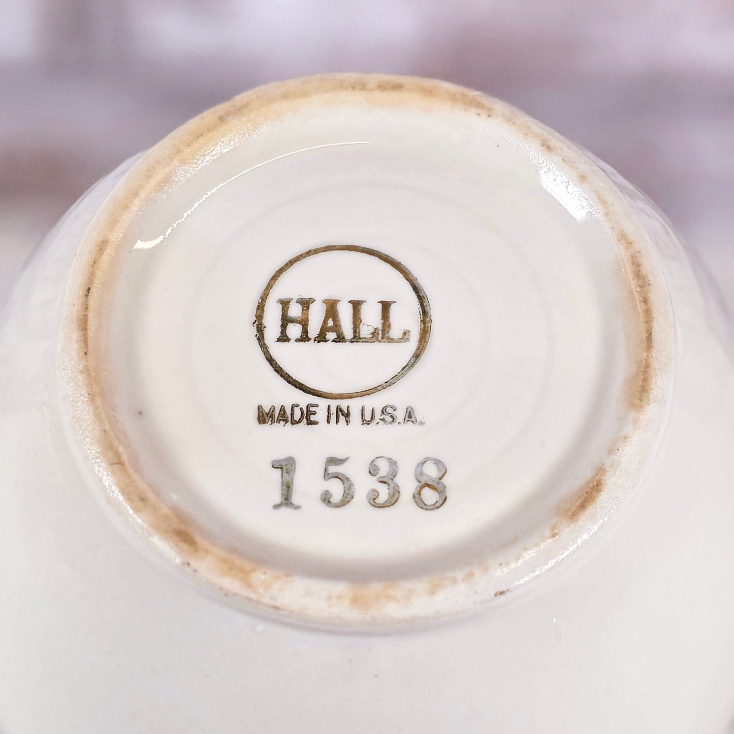 Vintage Hall China Creamer Pitcher – Made in USA – Model 1538 – Cottage Farmhouse Decor