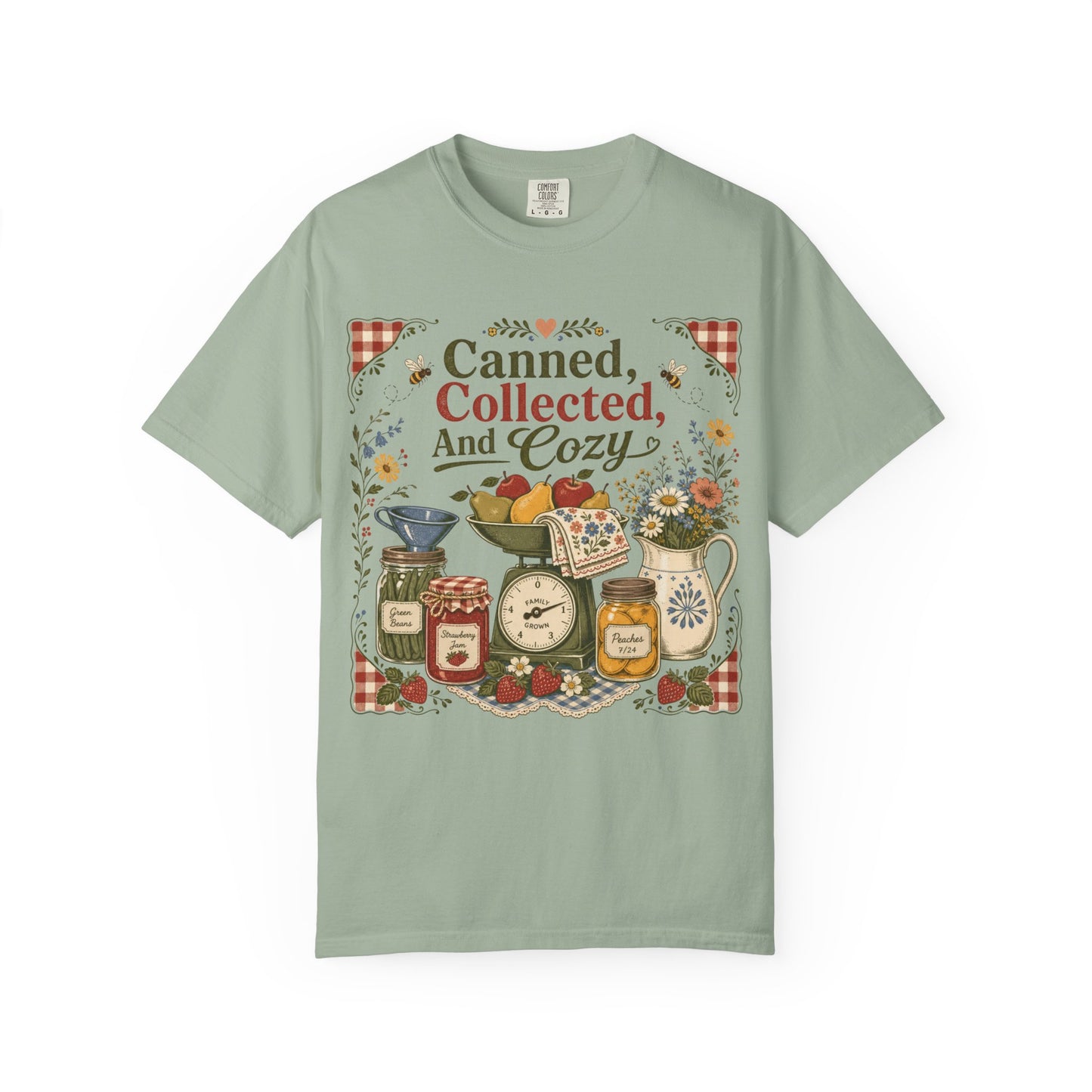 Canned Collected And Cozy Vintage Tee | Farmhouse Kitchen Shirt | Gift for Canners & Homesteaders