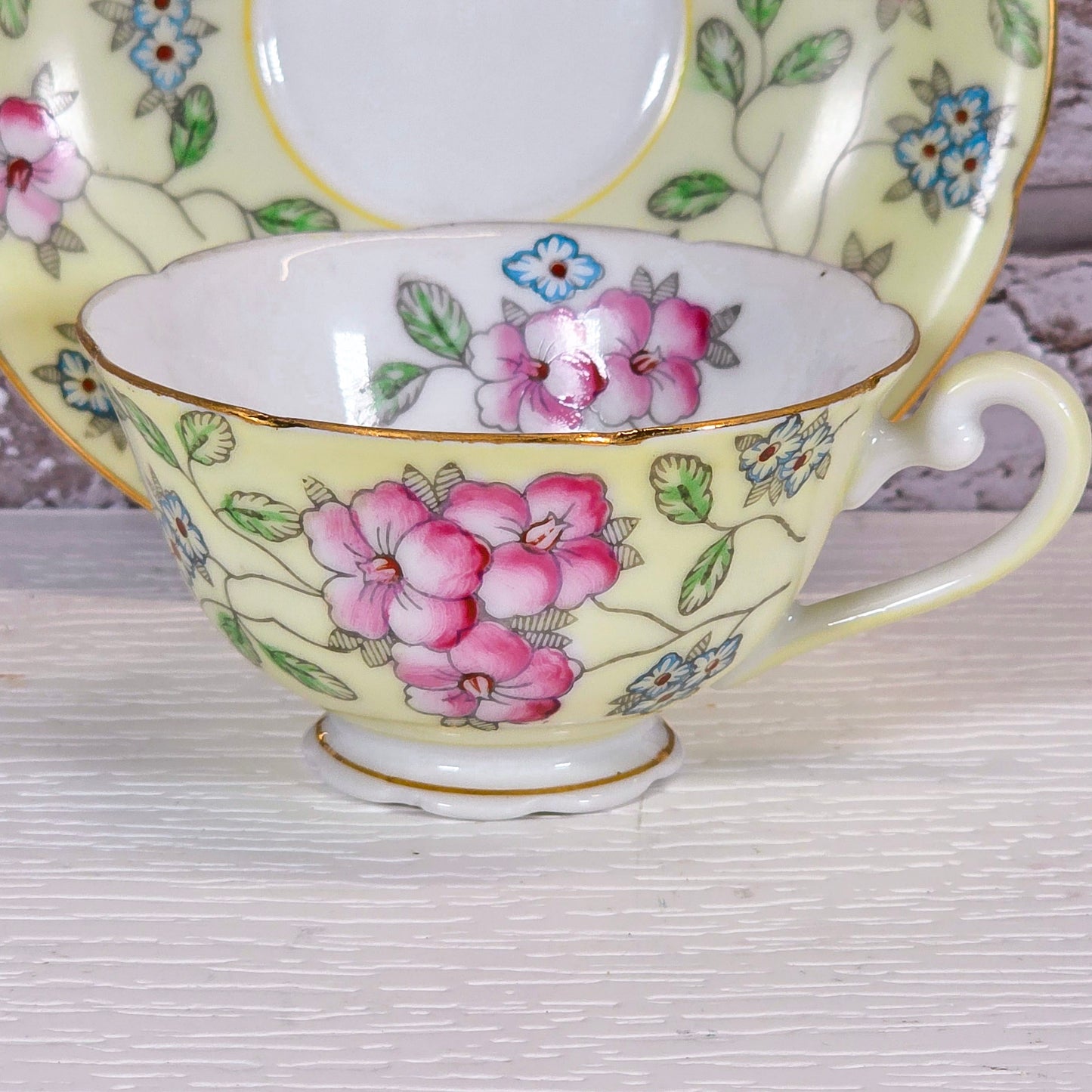 Vintage Occupied Japan Diamond Co. Porcelain Teacup & Saucer Set