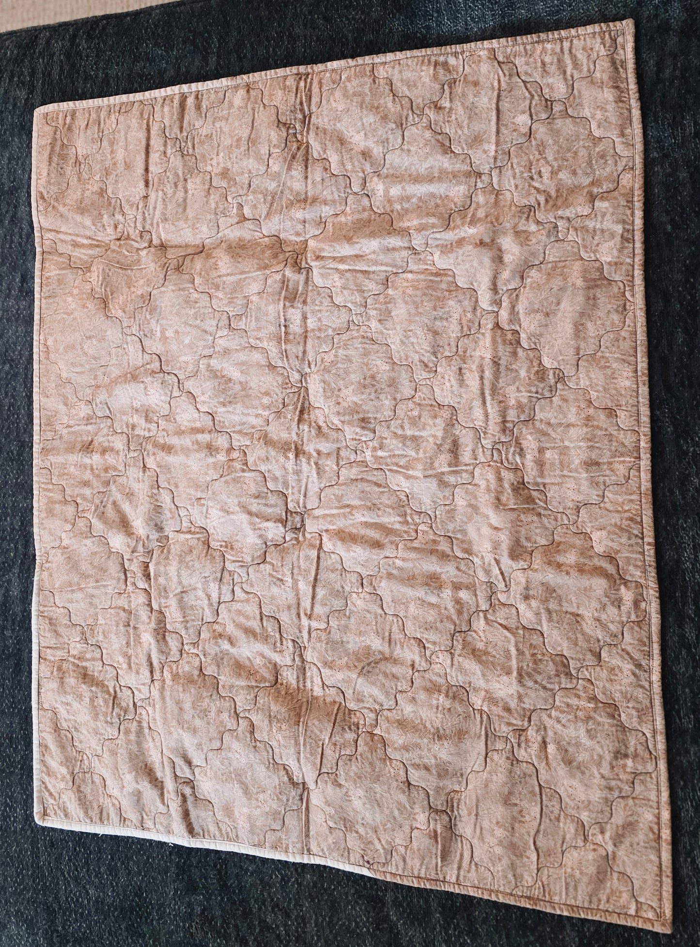 Handmade Patchwork Quilt | Reversible Lap Quilt or Baby Quilt | Cottage Style Quilted Blanket