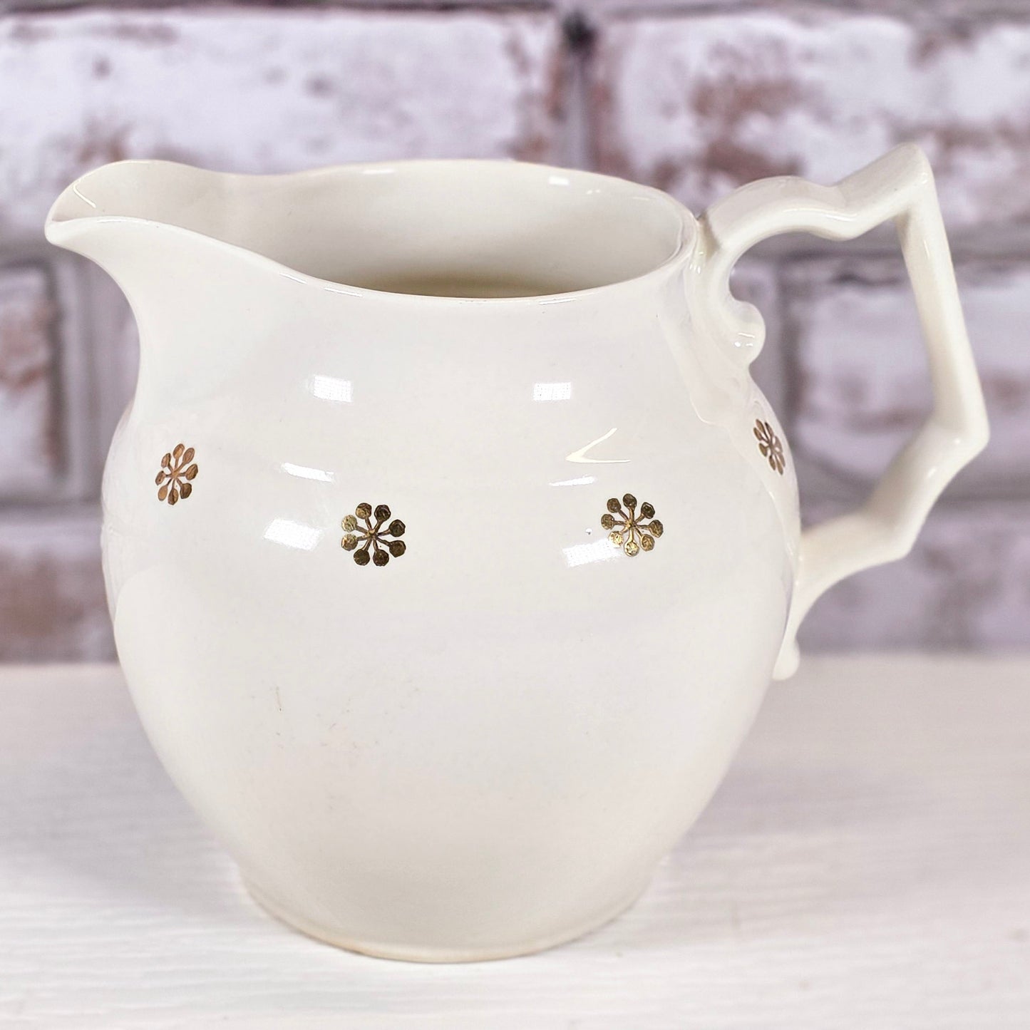 Vintage Hall China Creamer Pitcher – Made in USA – Model 1538 – Cottage Farmhouse Decor