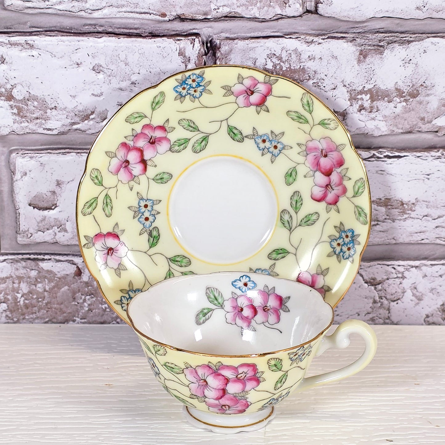 Vintage Occupied Japan Diamond Co. Porcelain Teacup & Saucer Set