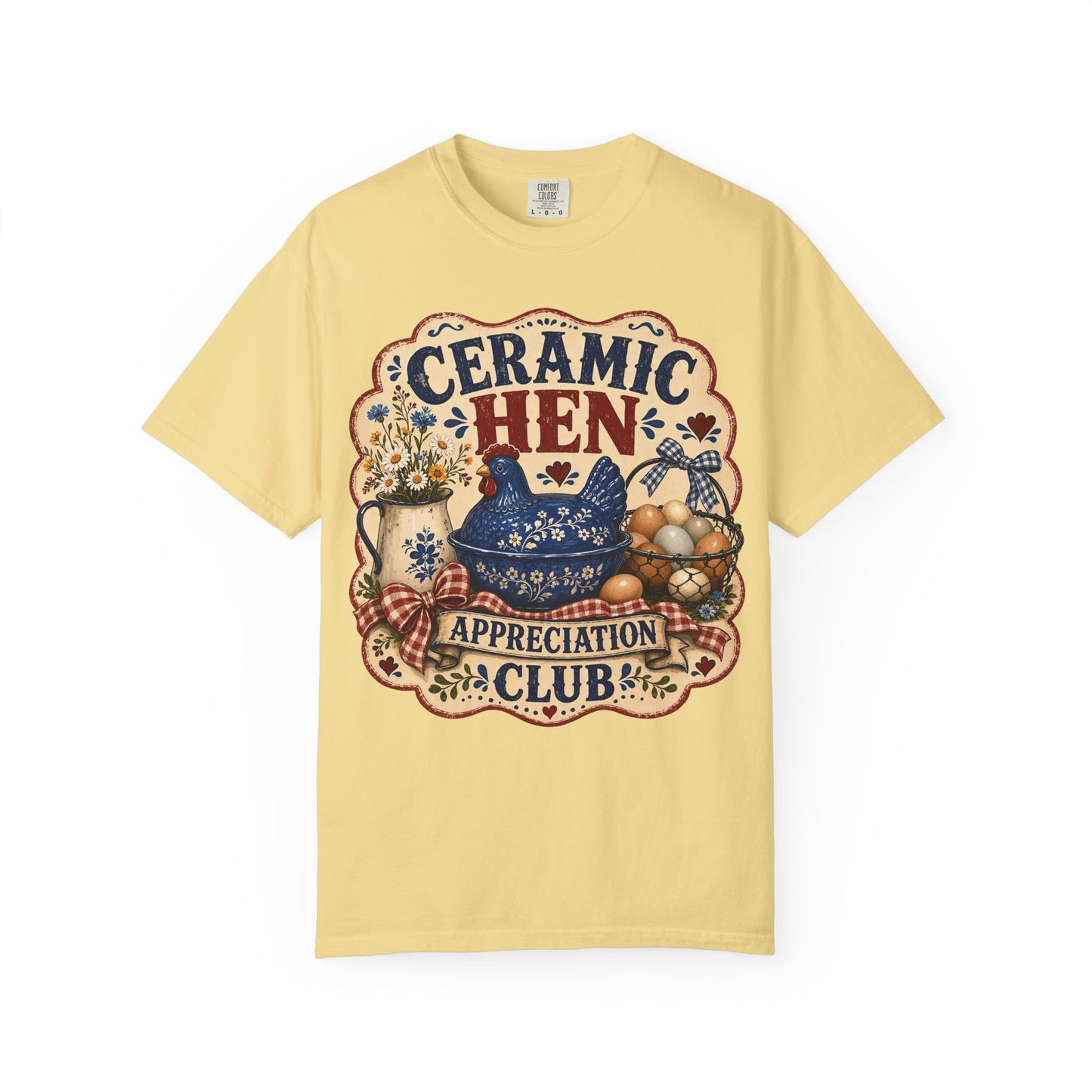 Ceramic Hen Appreciation Club Vintage Tee | Grandmacore Farmhouse Shirt | Gift for Vintage Collectors