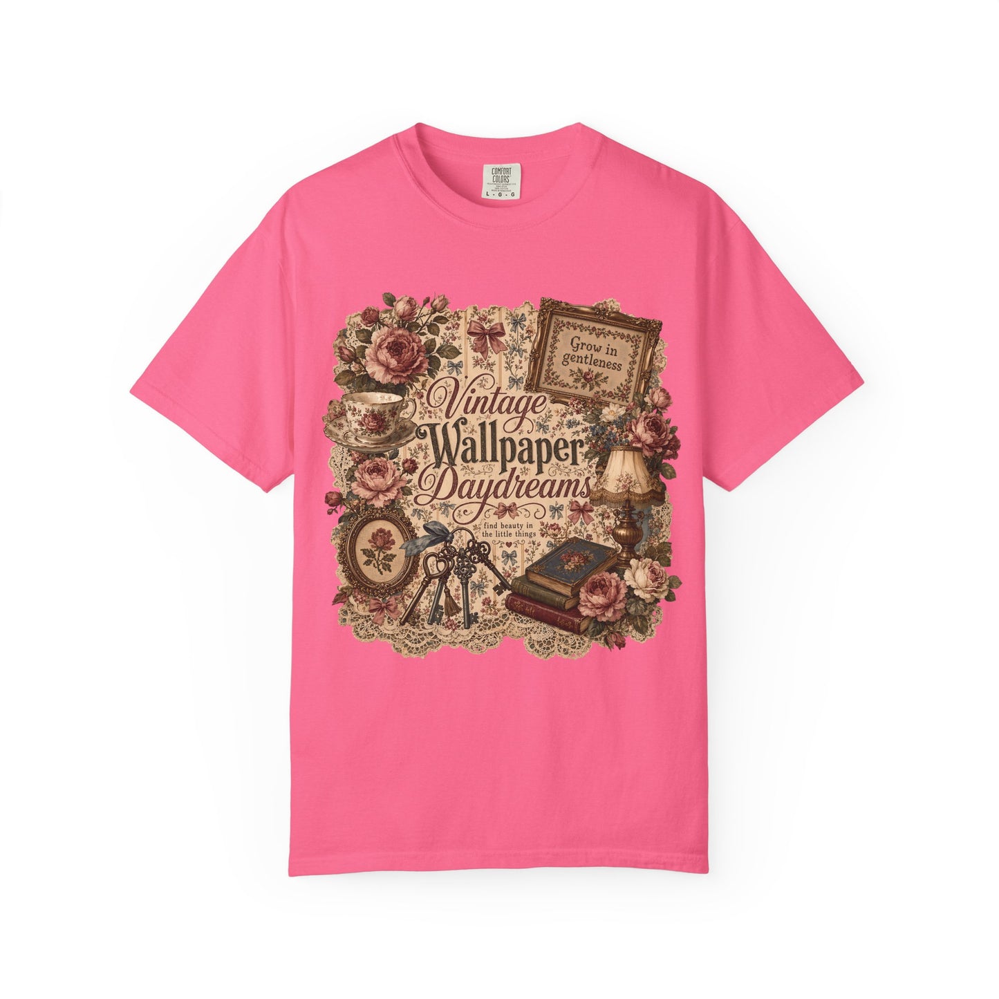 Vintage Wallpaper Daydreams Vintage Tee | Romantic Grandmacore Shirt | Gift for Vintage Lovers