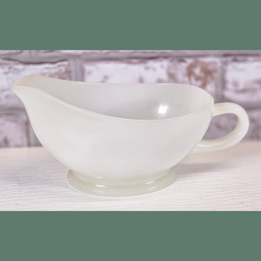 Vintage Fire-King Milk Glass Gravy Boat (As-Is)