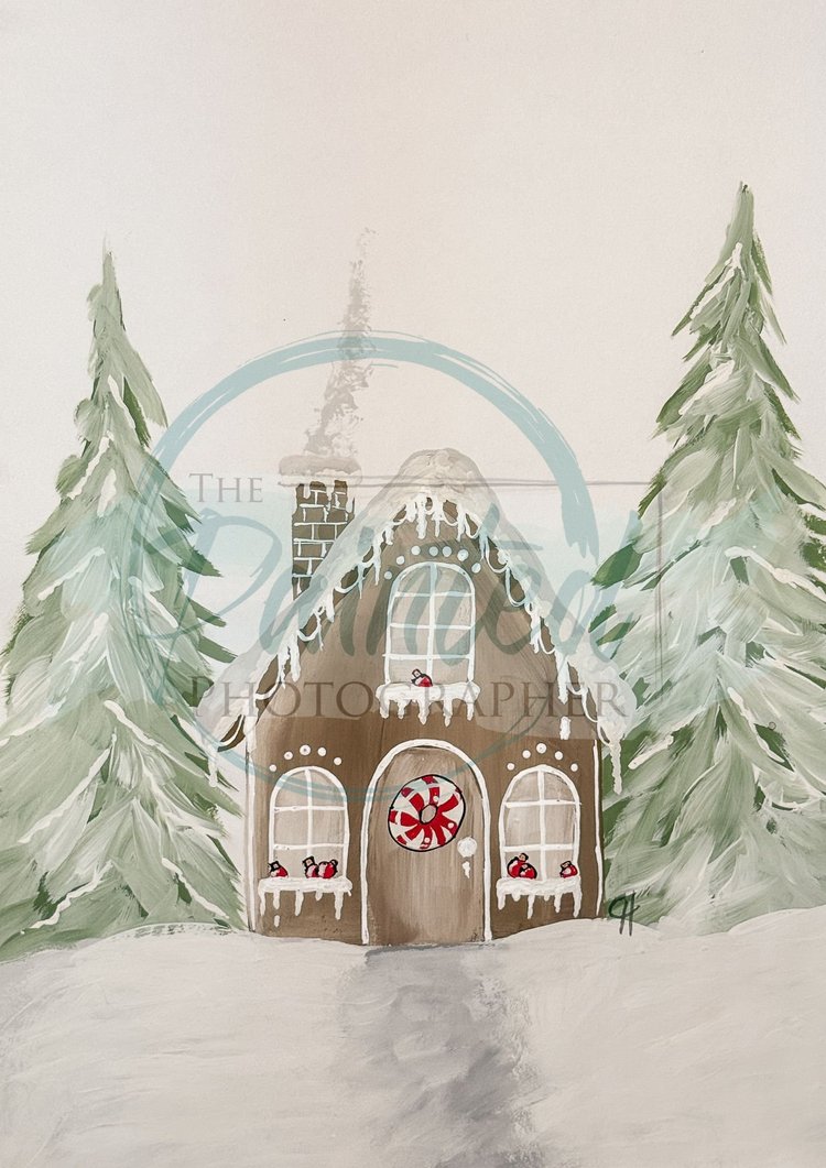 Candy Cane Cottage 8x10