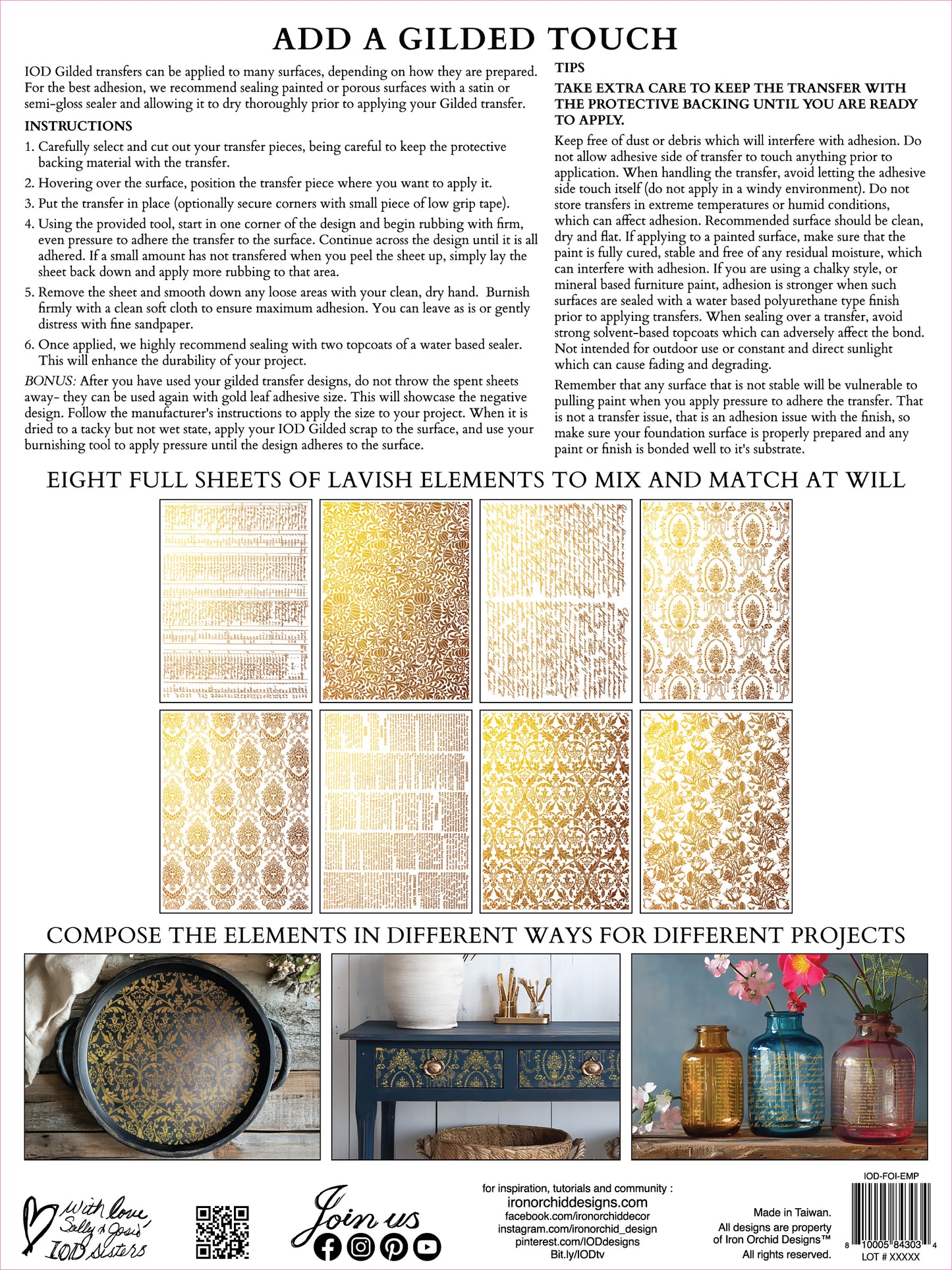 IOD Emporium Gilded Transfer