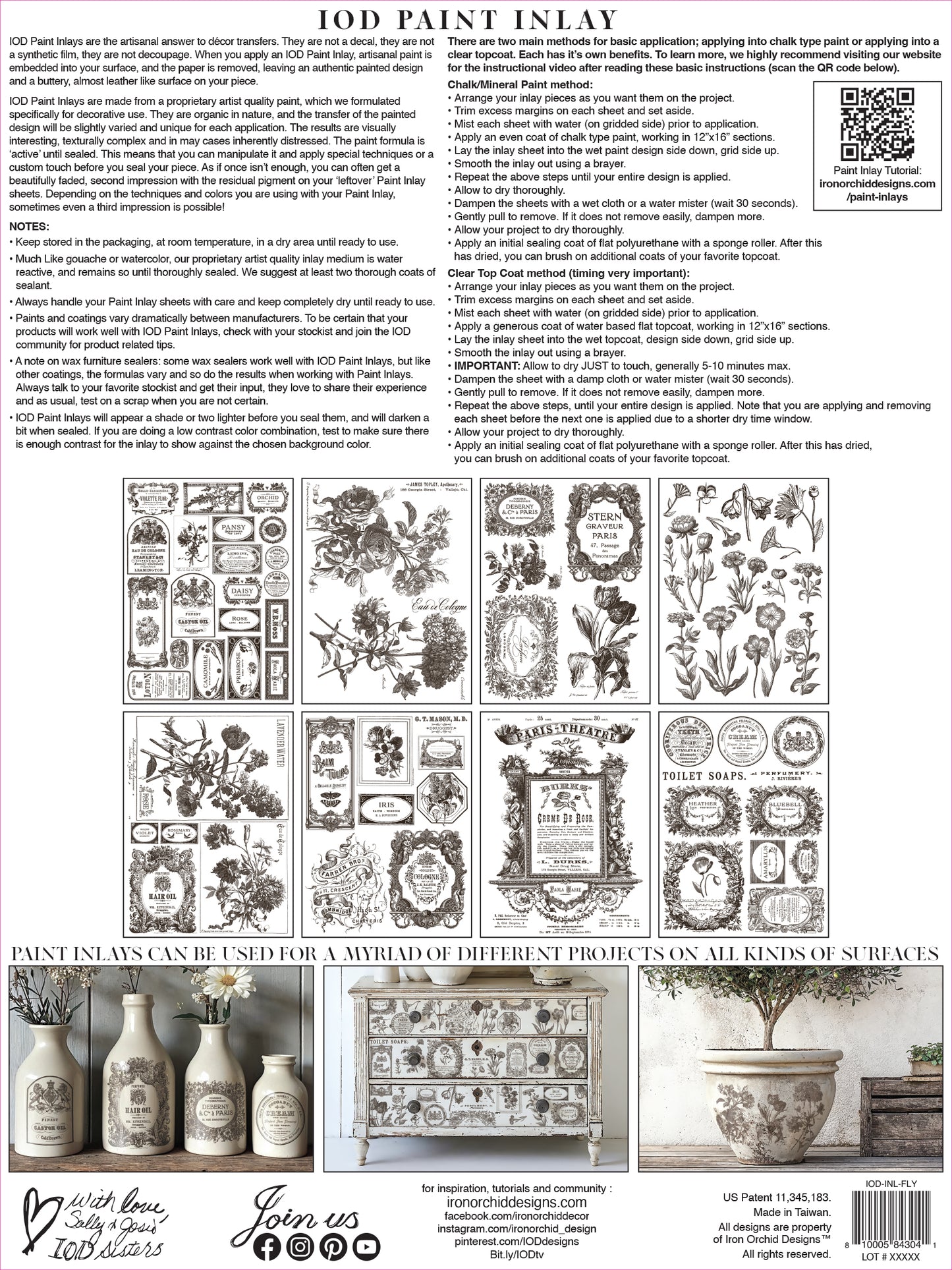 IOD Floriography Paint Inlay