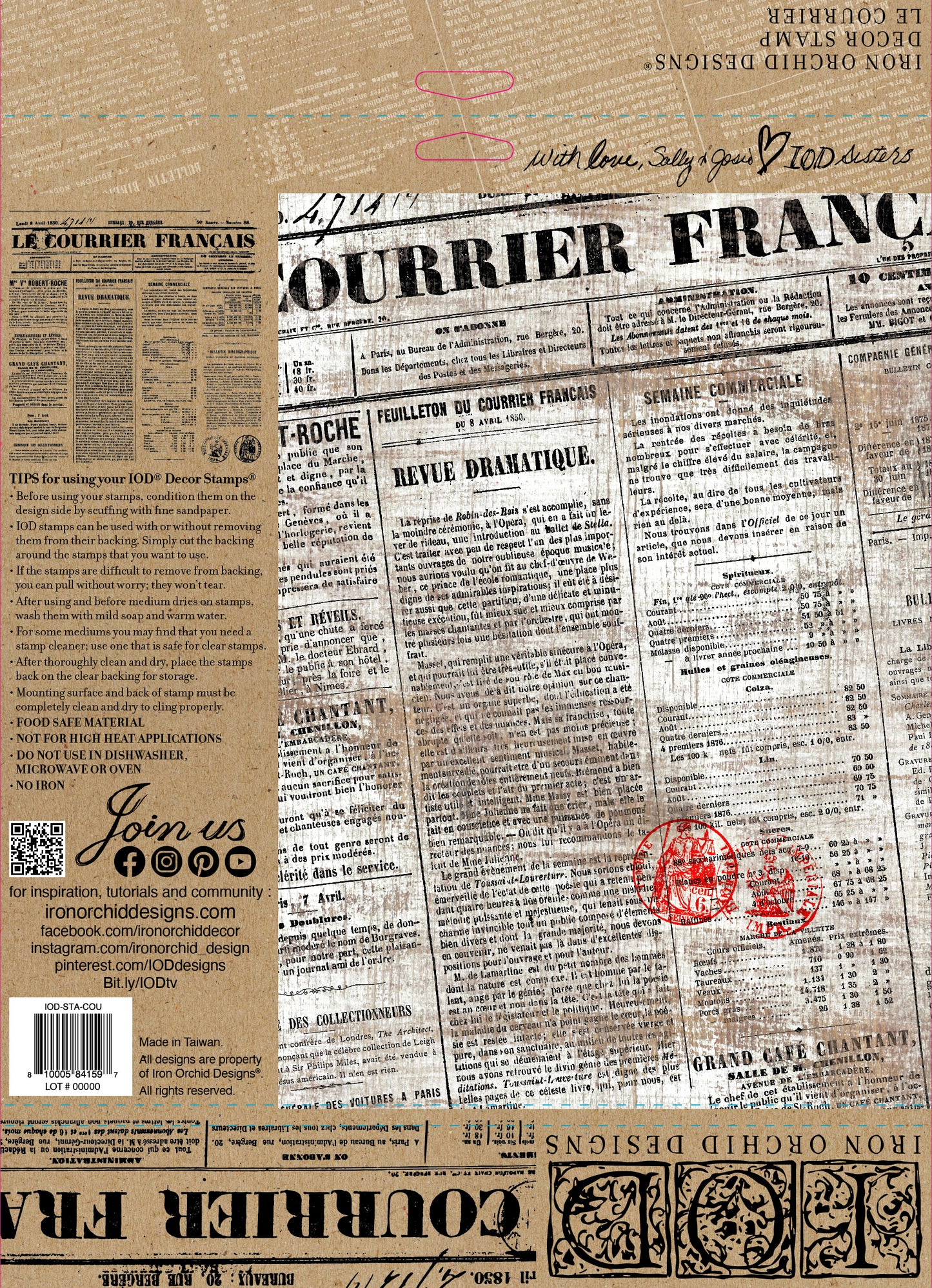 Le Courrier – IOD Decor Stamp Set