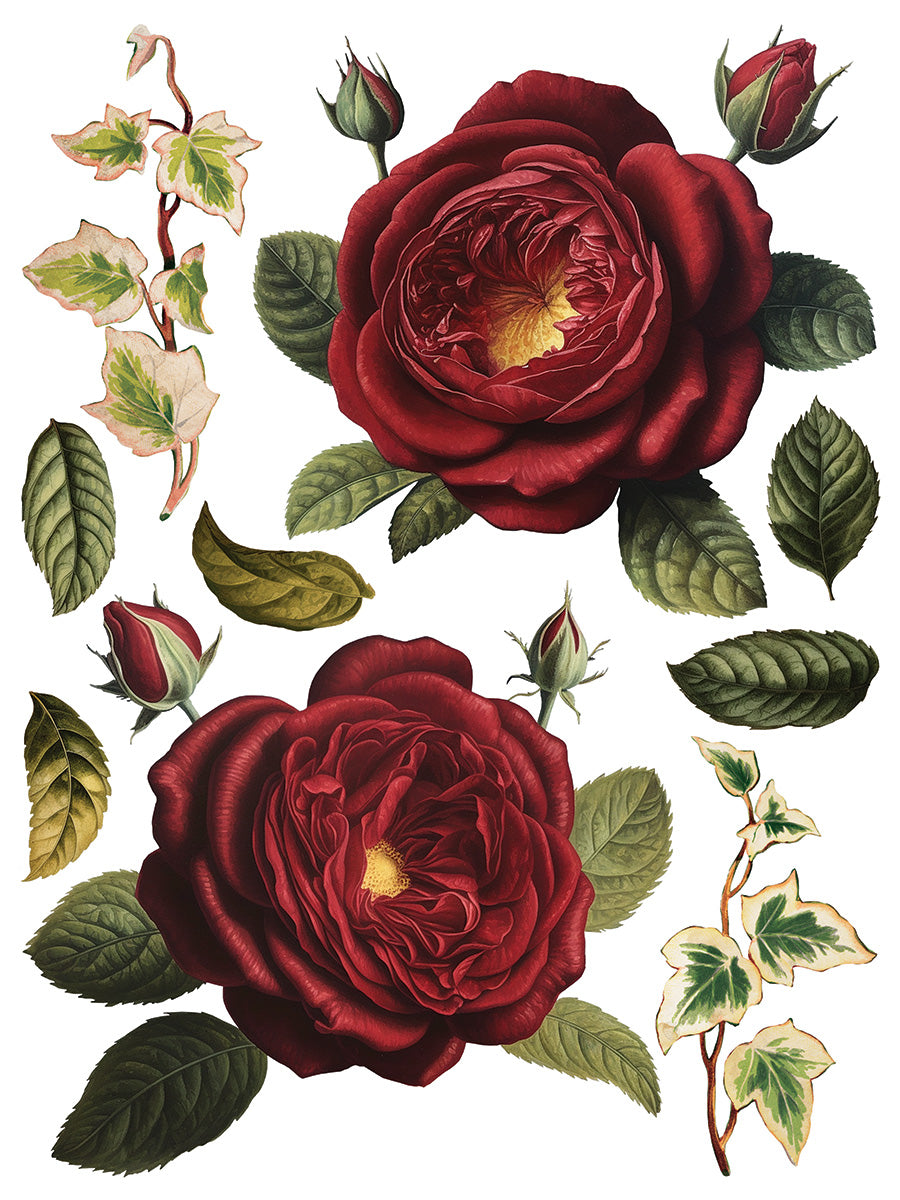 Collage De Fleurs IOD Transfer