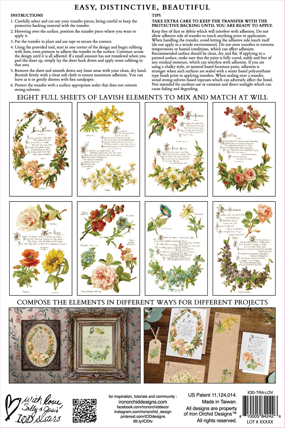 Lover of Flowers - IOD Decor Transfer