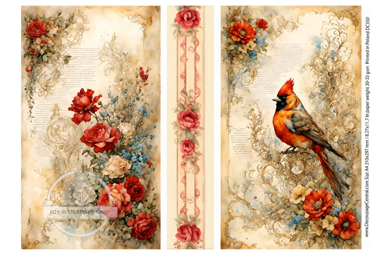 A Cardinals Story Rice Paper – The Vintage Hen & Chick