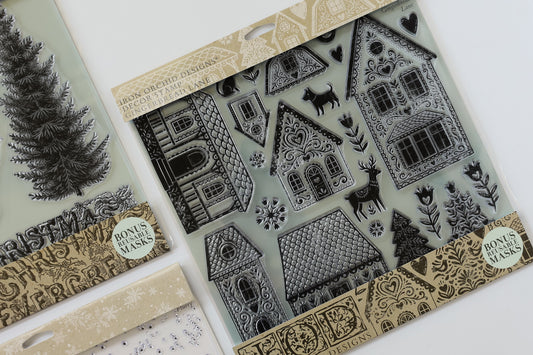 Gingerbread Lane 12x12 IOD Stamp