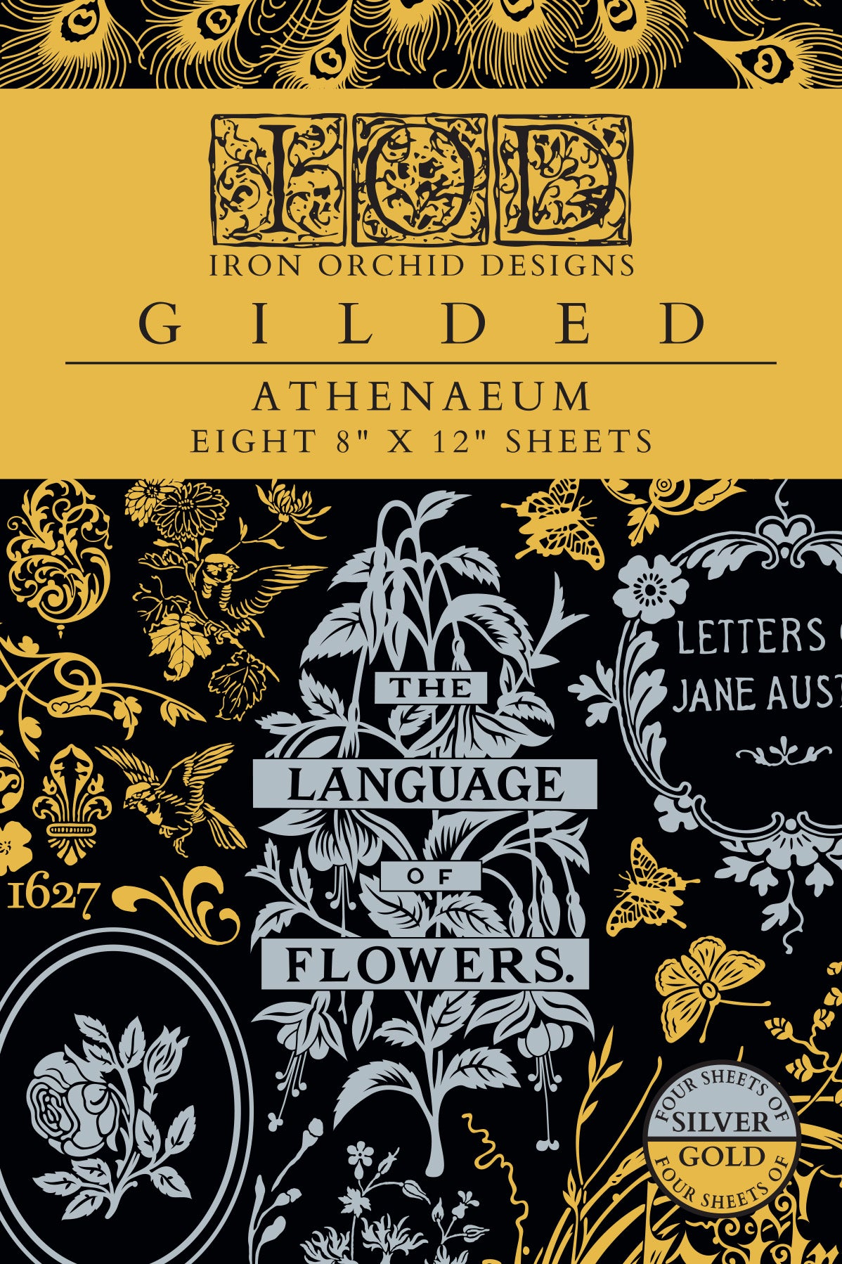 Athenæum — IOD Transfer 8x12 Gold & Silver Foil Transfer Set