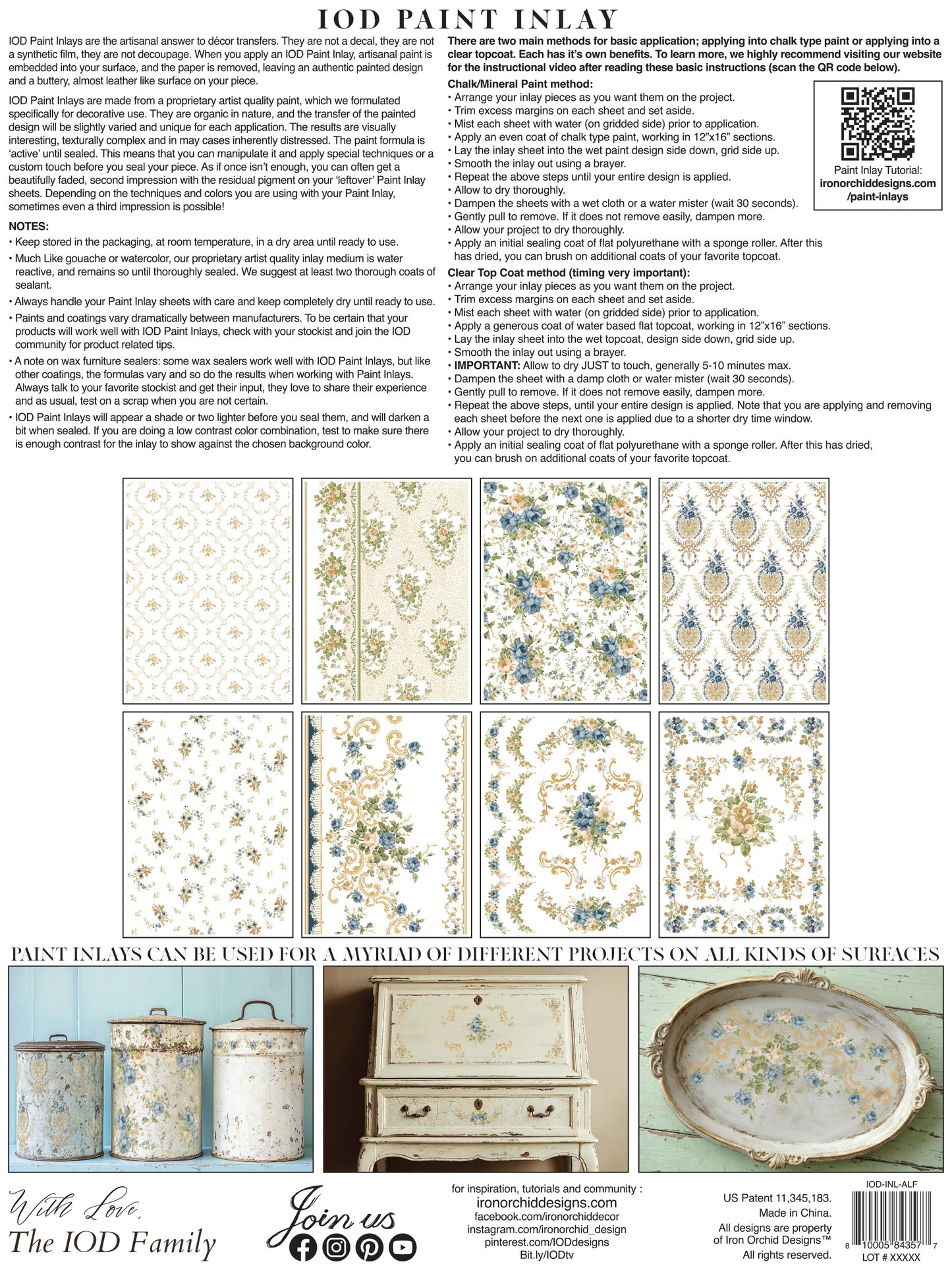 Alfred Peats & Co — IOD Paint Inlay 12x16 10-Color Paint Inlay Set