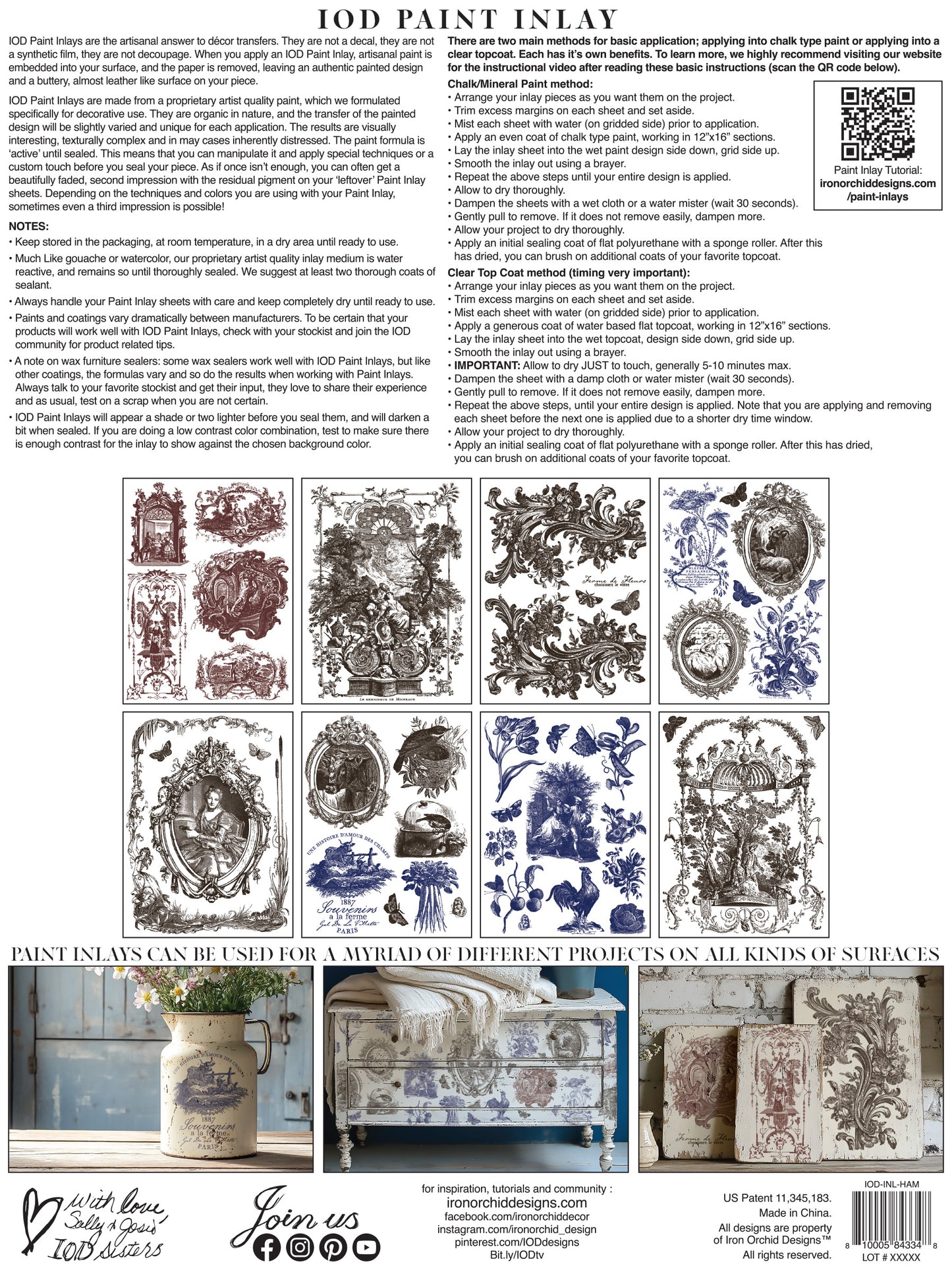Hameau De La Reine IOD Paint Inlay