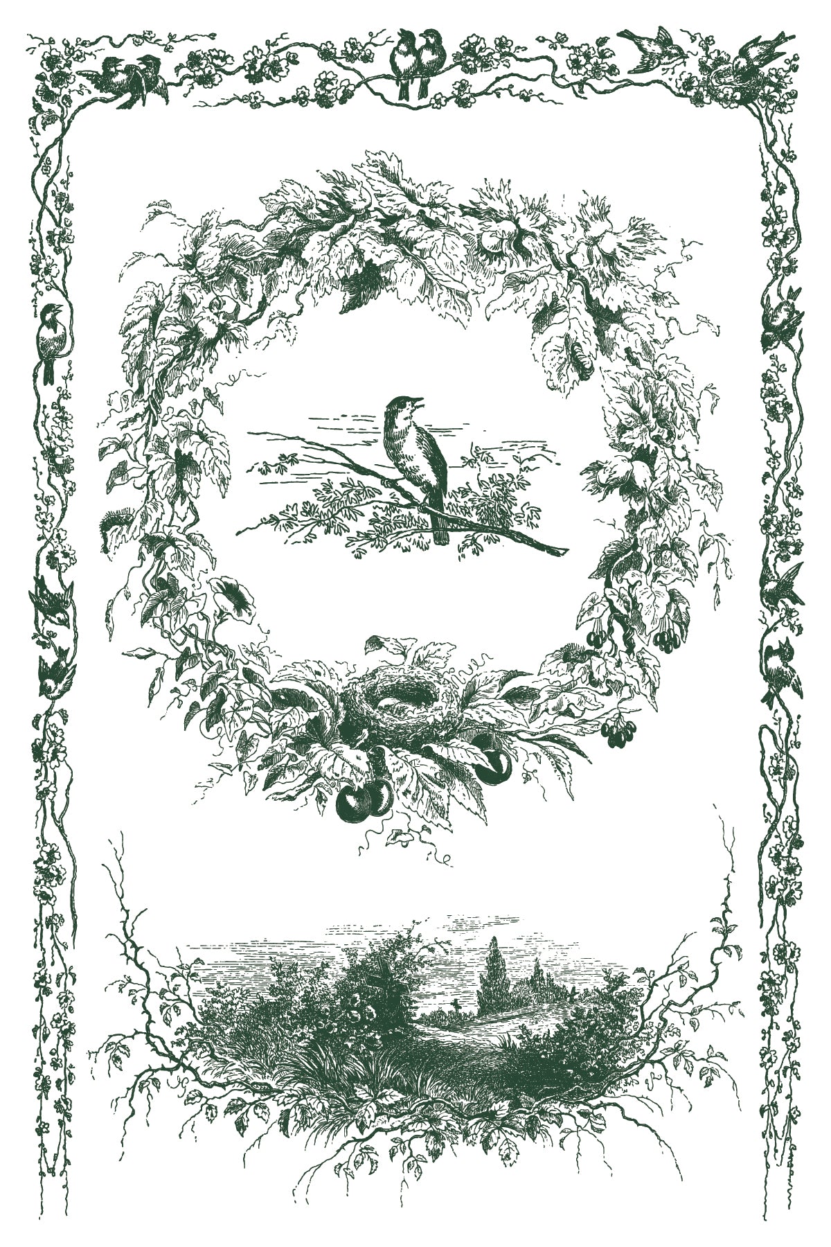 Little Lark — IOD Paint Inlay 8x12 3-Color Paint Inlay Set