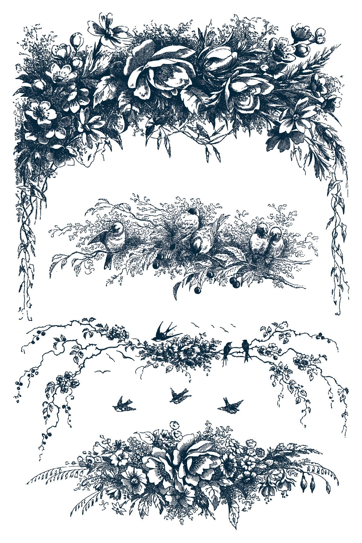 Little Lark — IOD Paint Inlay 8x12 3-Color Paint Inlay Set