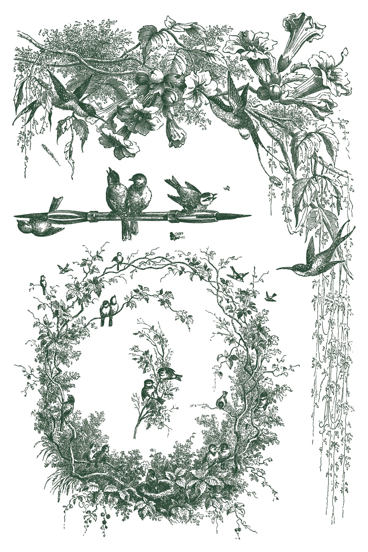 Little Lark — IOD Paint Inlay 8x12 3-Color Paint Inlay Set