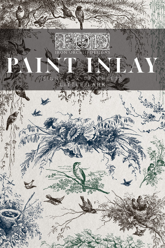 Little Lark — IOD Paint Inlay 8x12 3-Color Paint Inlay Set
