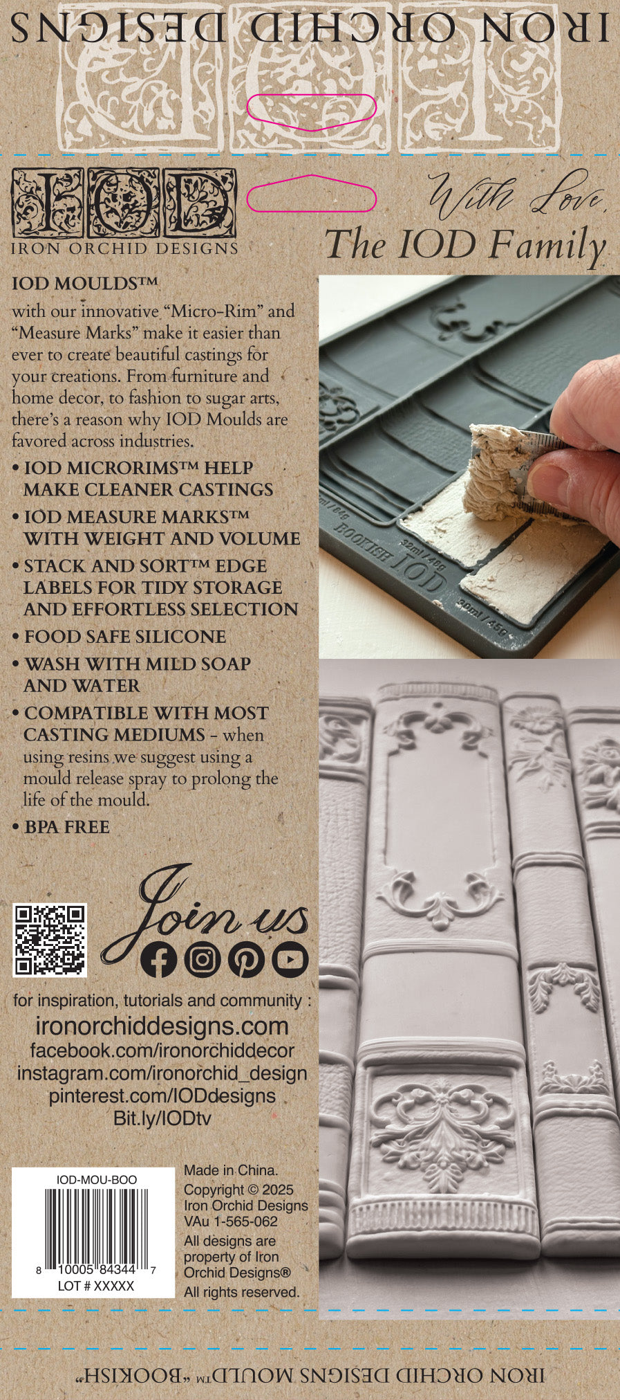 Bookish — IOD Mould 6x10 Book Spine Mould