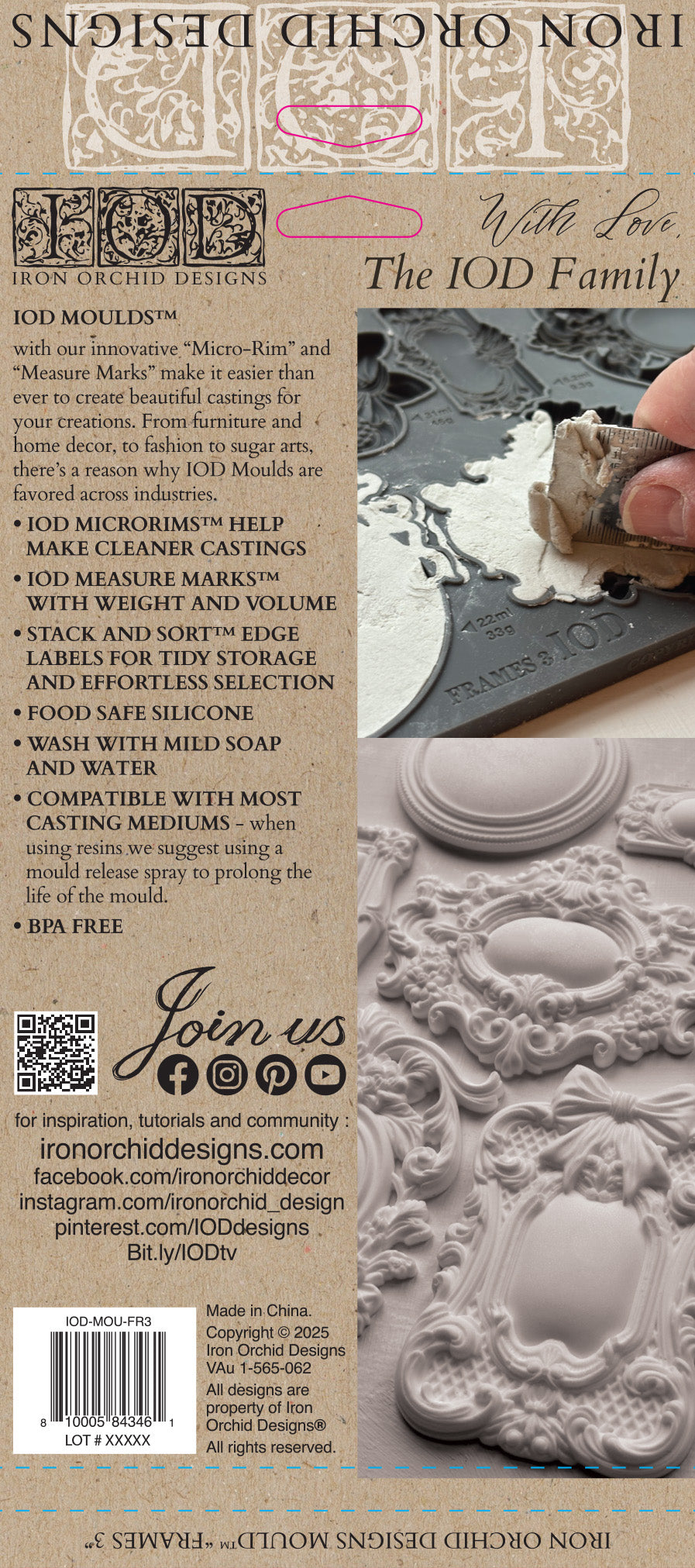 Frames Three — IOD Mould 6x10 Vintage Frame Mould