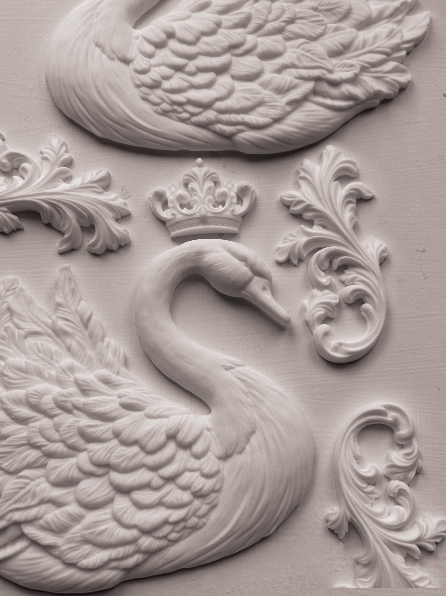 Swans — IOD Mould 6x10 Decorative Swan Mould
