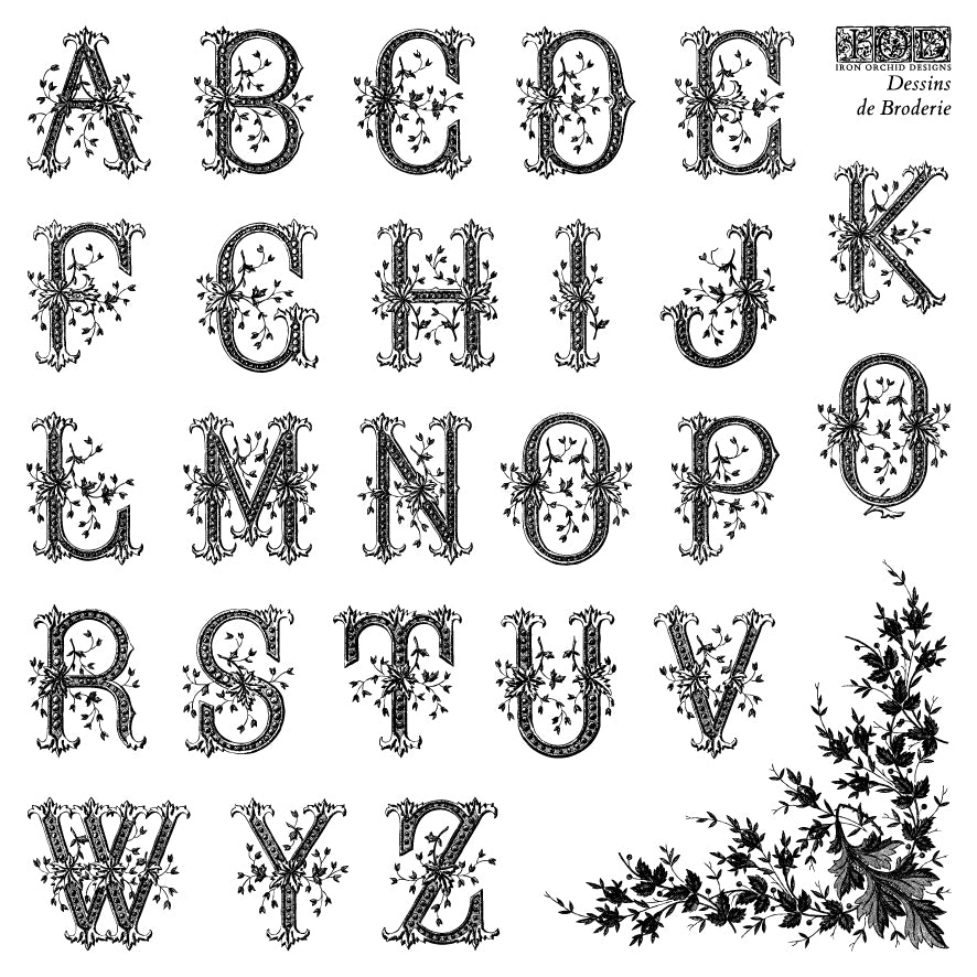 Dessins de Broderie — IOD Stamp 6x6 Four Sheet Boxed Set