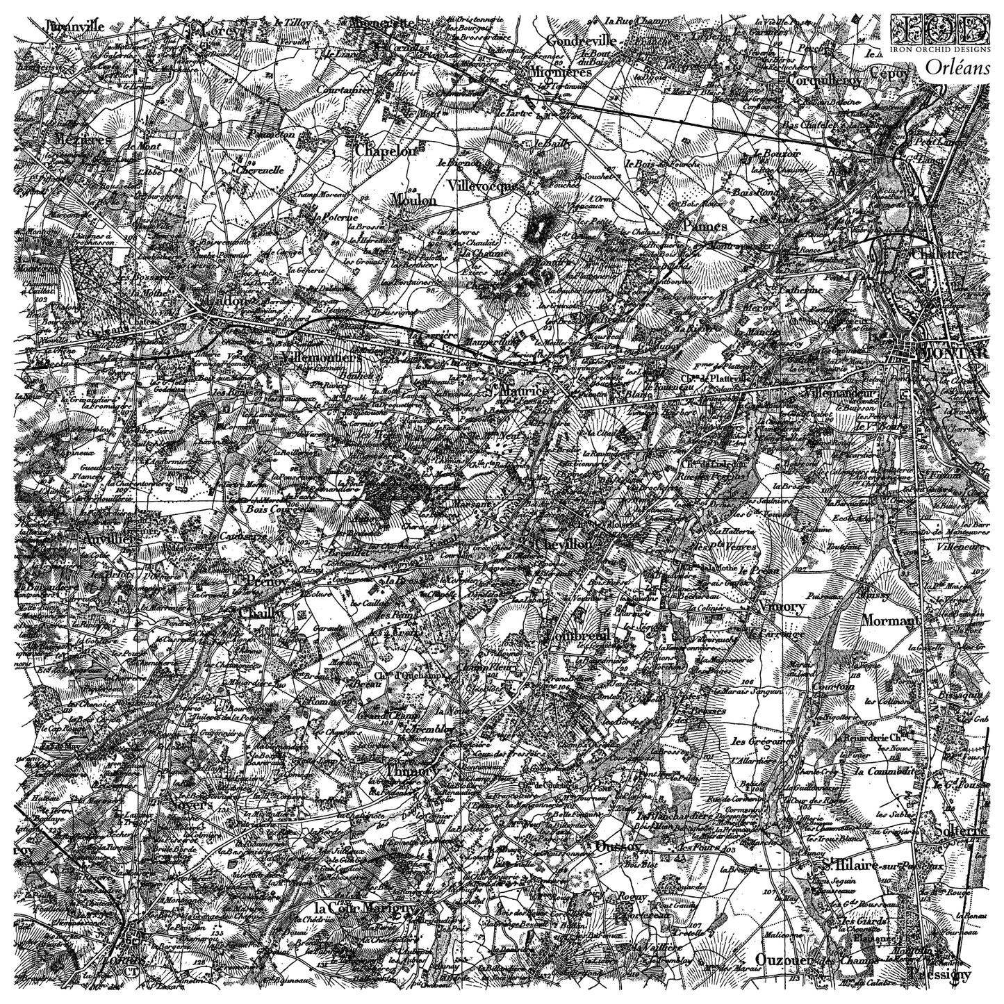 Orléans — IOD Stamp 12x12 Single Sheet Texture Stamp