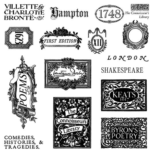 The Connoisseur's Library — IOD Stamp 6x6 Four Sheet Boxed Set