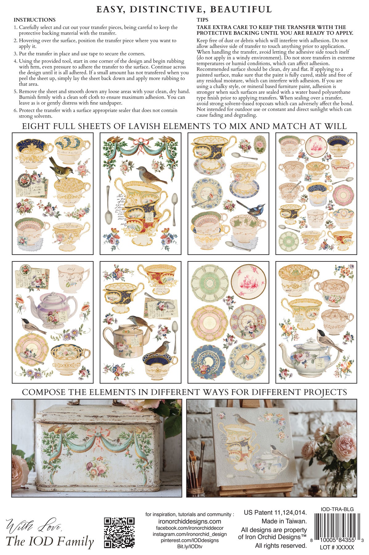 The Belgravia — IOD Transfer 8x12 Full Color Transfer Set