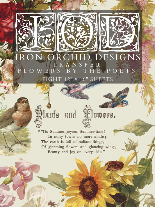 Flowers by the Poets — IOD Transfer 12x16 Full Color Transfer Set