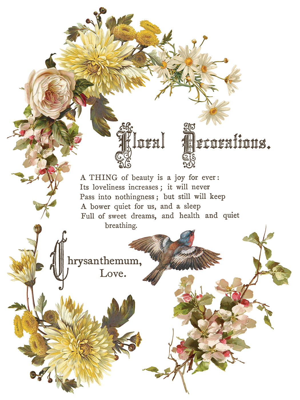 Flowers by the Poets — IOD Transfer 12x16 Full Color Transfer Set