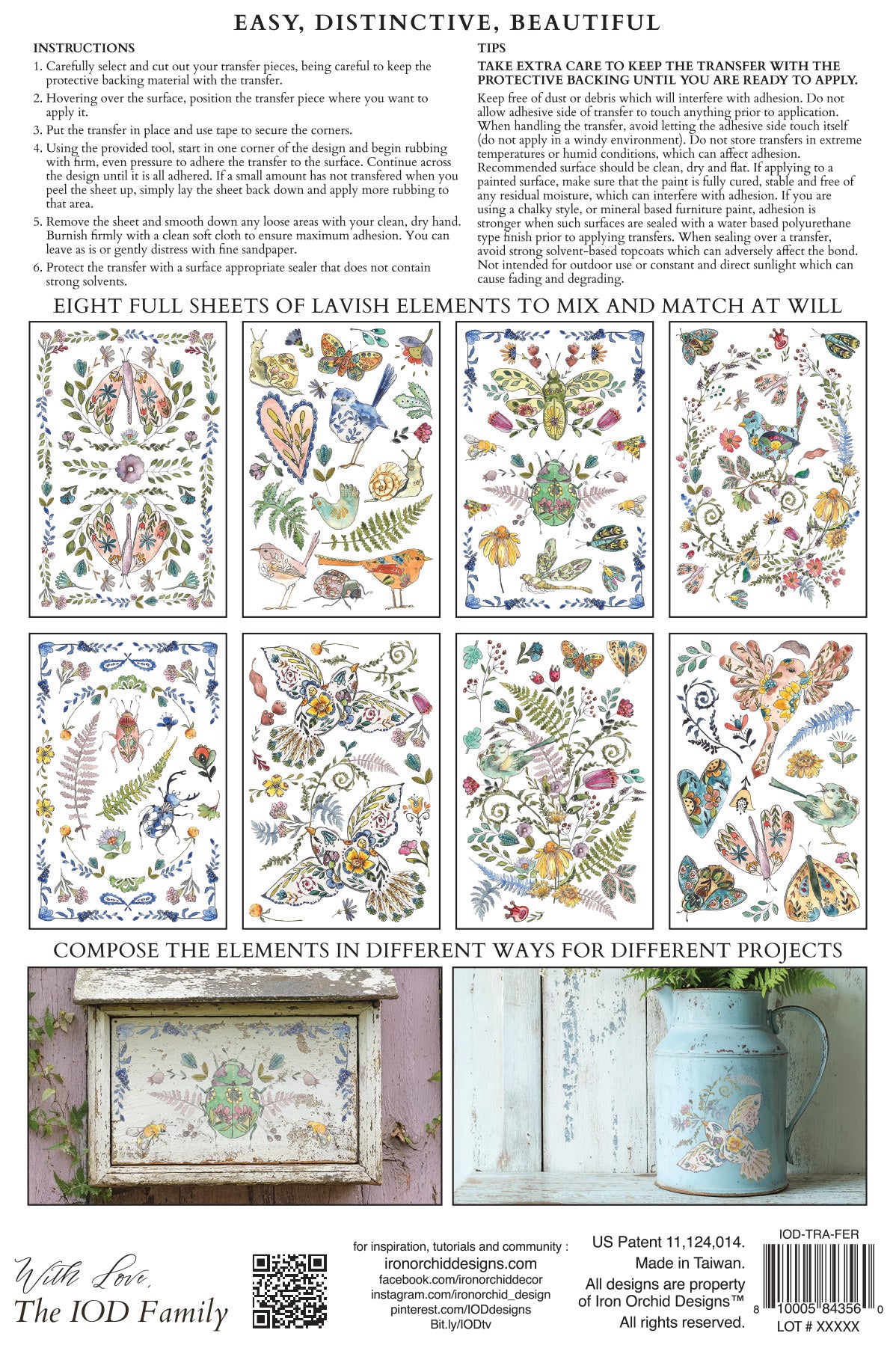 Fern Fables — IOD Transfer 8x12 Full Color Transfer Set