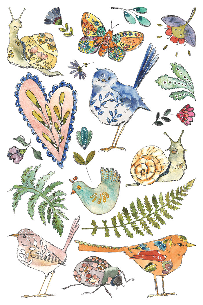Fern Fables — IOD Transfer 8x12 Full Color Transfer Set