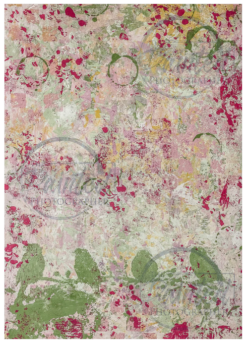 Pink Mixed Media Background with Birds - Connie's Rice Paper
