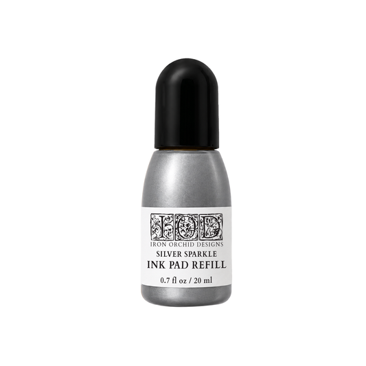 Silver Sparkle IOD Decor Ink Pad Refill