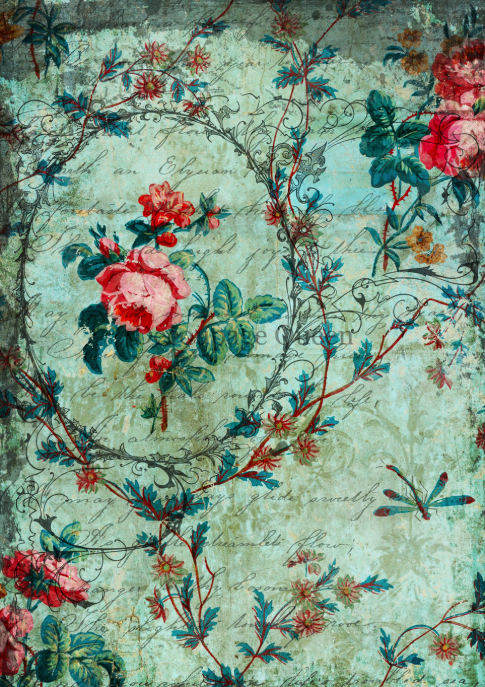 Decoupage Queen Sweet & Sassy Vintage Floral Pop Rice Paper