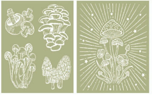 Cottagecore Mushrooms - Silkscreen Stencil