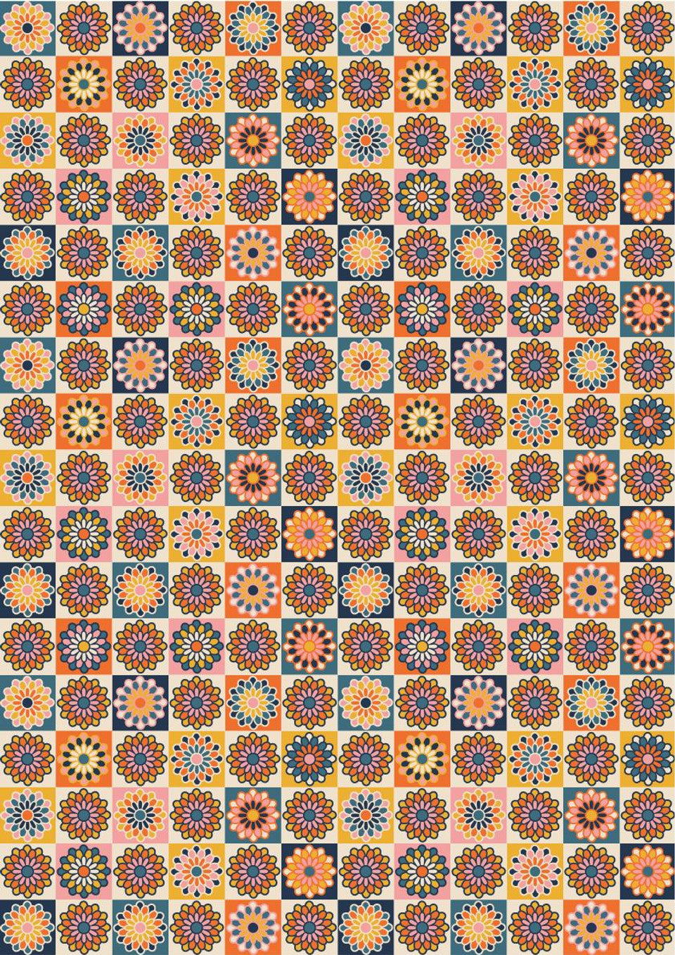Dahlia Patch - A3 Rice Decoupage Paper
