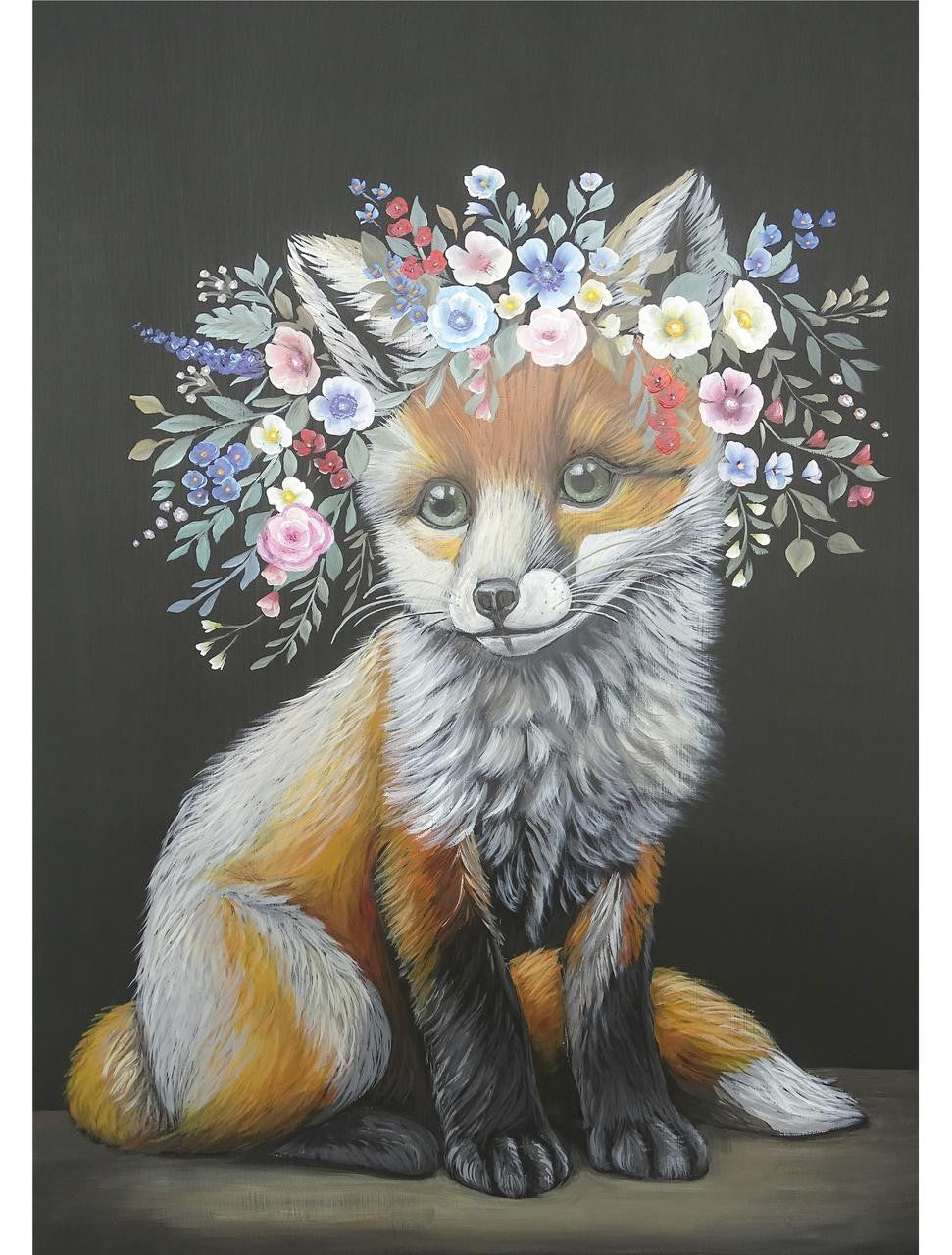 Floraison Fox - Rice Decoupage Paper