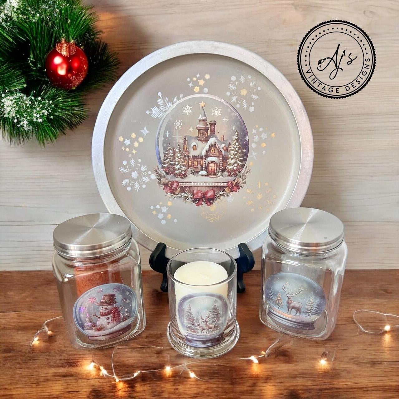 Snow Globes - Hologram Water Slide Transfer