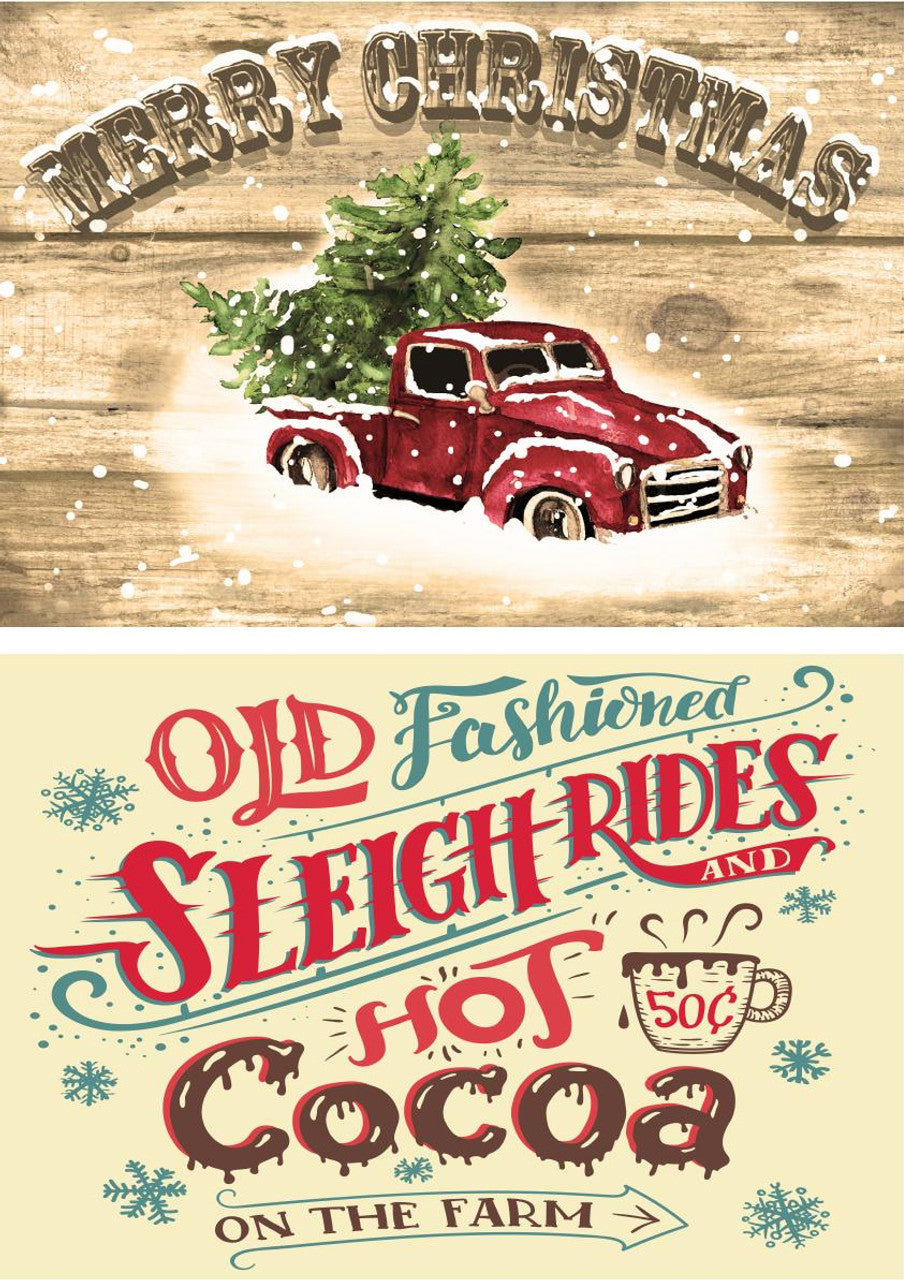 Retro Snowed In Snowed In - A3 Rice Decoupage Paper – The Vintage Hen & Chick